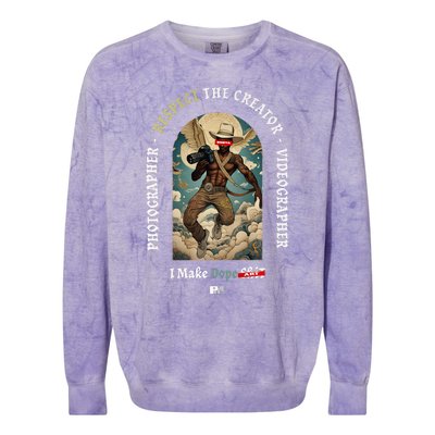 Respect The Creators. Shooters Colorblast Crewneck Sweatshirt