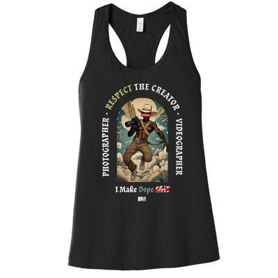 Respect The Creators. Shooters Women's Racerback Tank