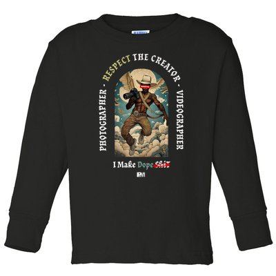 Respect The Creators. Shooters Toddler Long Sleeve Shirt