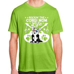 Rockin The Corgi Dad Life Dog Lover Guitar Musician Copy Adult ChromaSoft Performance T-Shirt