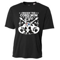 Rockin The Corgi Dad Life Dog Lover Guitar Musician Copy Cooling Performance Crew T-Shirt