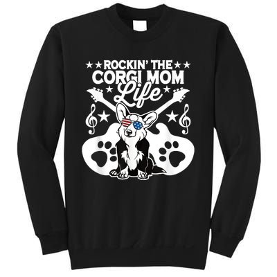 Rockin The Corgi Dad Life Dog Lover Guitar Musician Copy Sweatshirt