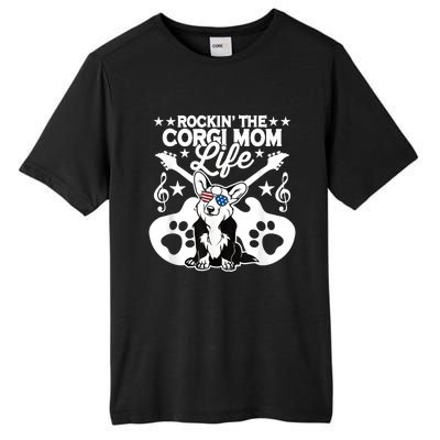 Rockin The Corgi Dad Life Dog Lover Guitar Musician Copy Tall Fusion ChromaSoft Performance T-Shirt