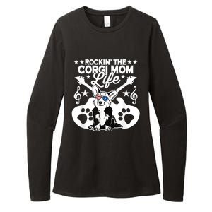 Rockin The Corgi Dad Life Dog Lover Guitar Musician Copy Womens CVC Long Sleeve Shirt