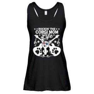 Rockin The Corgi Dad Life Dog Lover Guitar Musician Copy Ladies Essential Flowy Tank