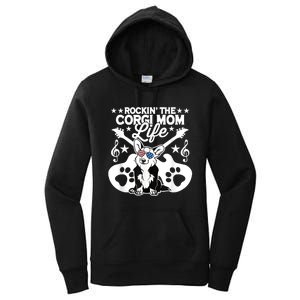 Rockin The Corgi Dad Life Dog Lover Guitar Musician Copy Women's Pullover Hoodie