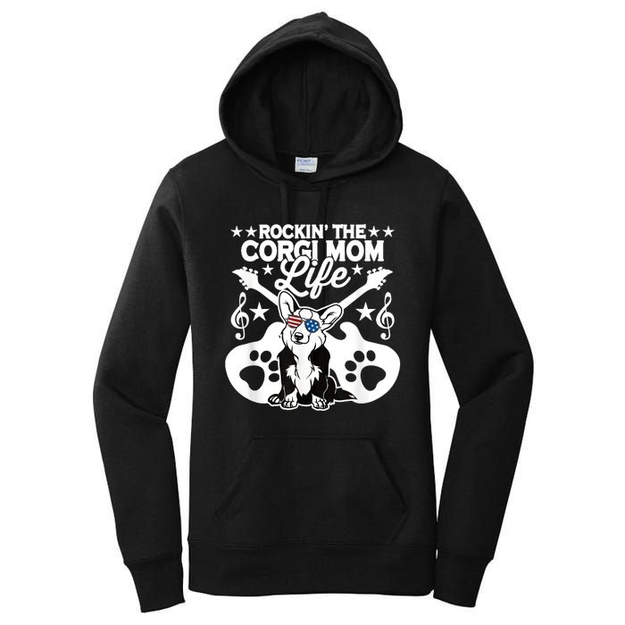 Rockin The Corgi Dad Life Dog Lover Guitar Musician Copy Women's Pullover Hoodie