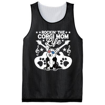 Rockin The Corgi Dad Life Dog Lover Guitar Musician Copy Mesh Reversible Basketball Jersey Tank