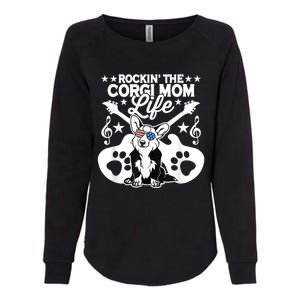 Rockin The Corgi Dad Life Dog Lover Guitar Musician Copy Womens California Wash Sweatshirt