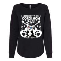 Rockin The Corgi Dad Life Dog Lover Guitar Musician Copy Womens California Wash Sweatshirt