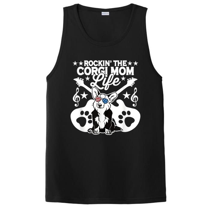 Rockin The Corgi Dad Life Dog Lover Guitar Musician Copy PosiCharge Competitor Tank