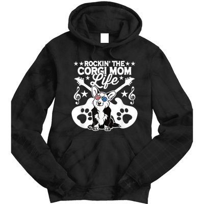 Rockin The Corgi Dad Life Dog Lover Guitar Musician Copy Tie Dye Hoodie