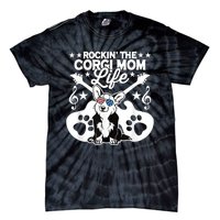 Rockin The Corgi Dad Life Dog Lover Guitar Musician Copy Tie-Dye T-Shirt