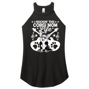 Rockin The Corgi Dad Life Dog Lover Guitar Musician Copy Women's Perfect Tri Rocker Tank