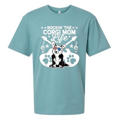 Rockin The Corgi Dad Life Dog Lover Guitar Musician Copy Sueded Cloud Jersey T-Shirt