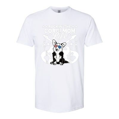 Rockin The Corgi Dad Life Dog Lover Guitar Musician Copy Softstyle CVC T-Shirt