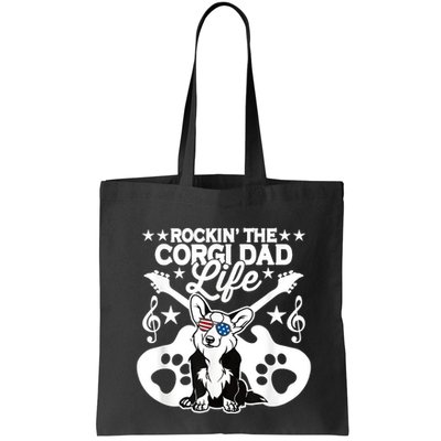 Rockin The Corgi Dad Life Dog Lover Guitar Musician Bag