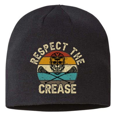 Respect The Crease Lacrosse Goalie Woman Men Sustainable Beanie