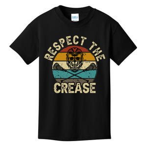 Respect The Crease Lacrosse Goalie Woman Men Kids T-Shirt