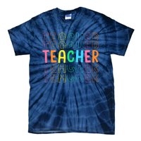 Retro Teacher Colorful Elementary School Teachers Wo Tie-Dye T-Shirt