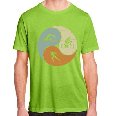 Retro Triathlon Cute Gift Adult ChromaSoft Performance T-Shirt