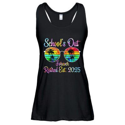 Retired Teacher Class Of 2025 Retirement School Ladies Essential Flowy Tank