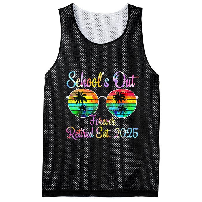 Retired Teacher Class Of 2025 Retirement School Mesh Reversible Basketball Jersey Tank
