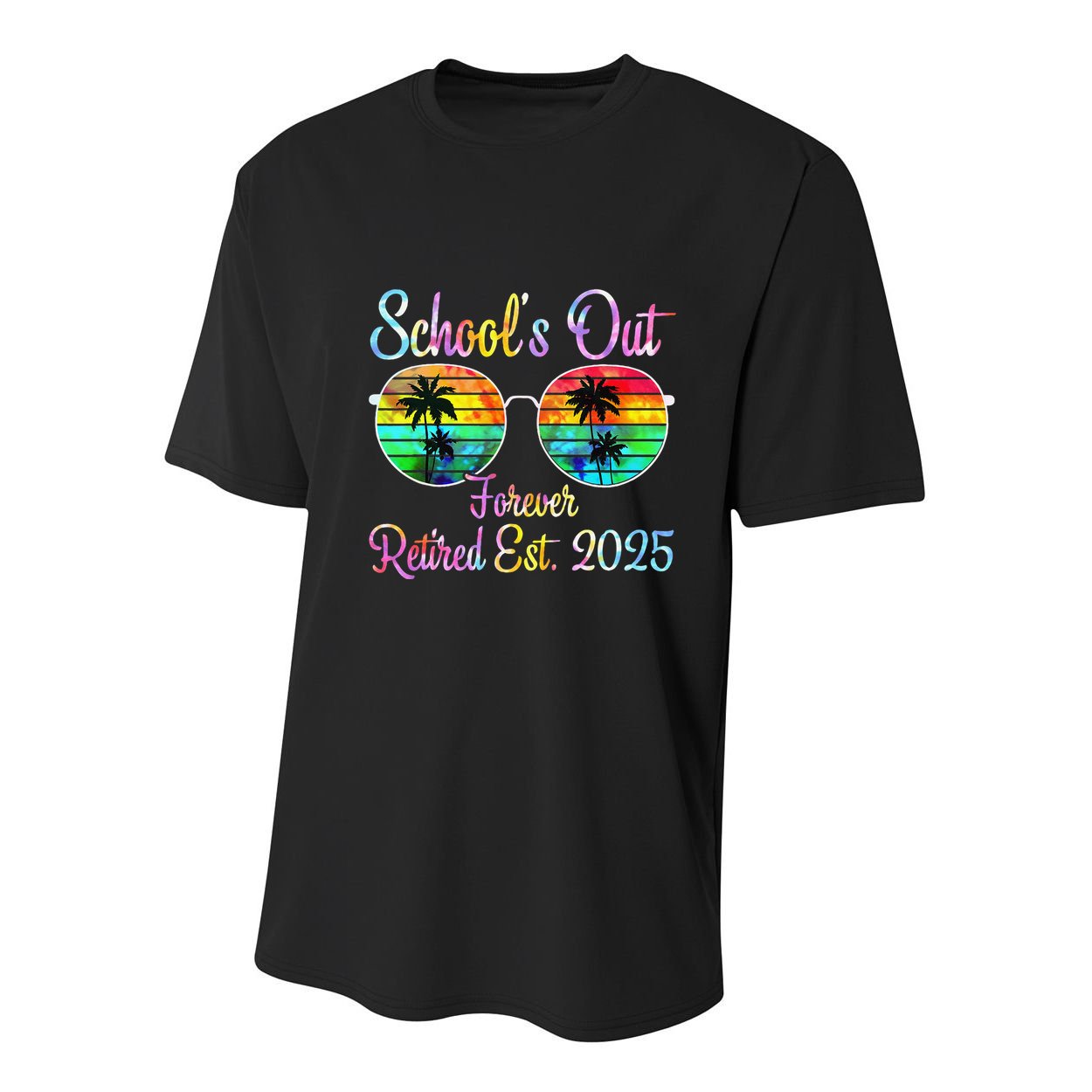Retired Teacher Class Of 2025 Retirement School Youth Performance Sprint T-Shirt