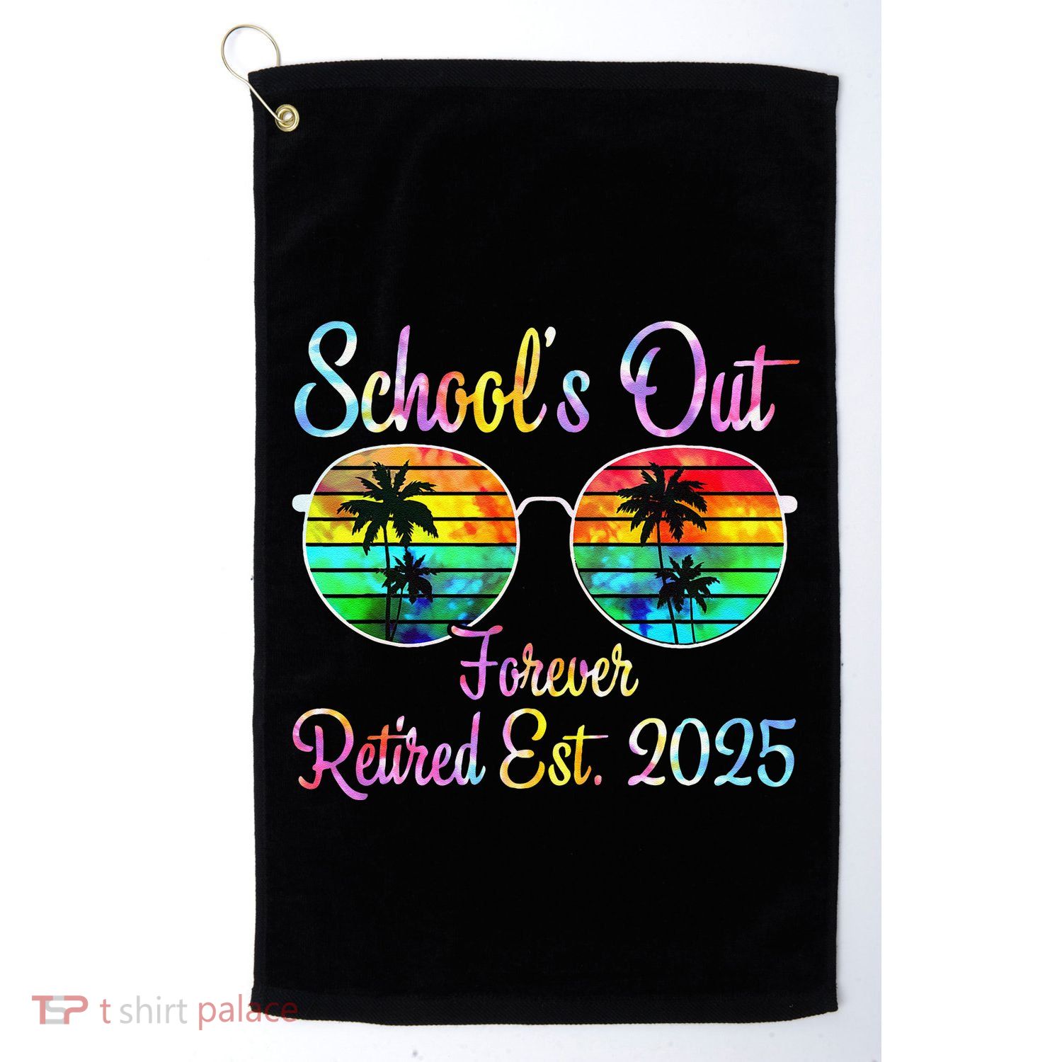Retired Teacher Class Of 2025 Retirement School Golf Towel