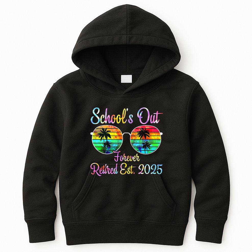 Retired Teacher Class Of 2025 Retirement School Kids Hoodie