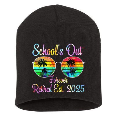 Retired Teacher Class Of 2025 Retirement School Short Acrylic Beanie