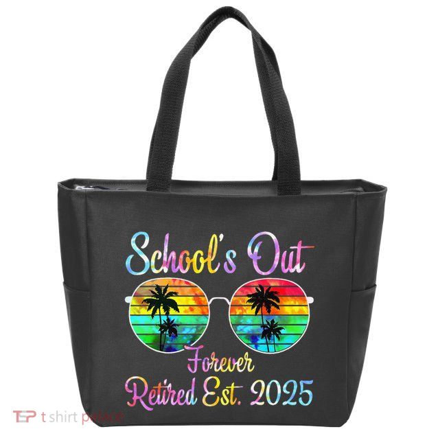 Retired Teacher Class Of 2025 Retirement School Zip Tote Bag