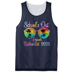 Retired Teacher Class Of 2025 Retirement School Mesh Reversible Basketball Jersey Tank