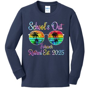 Retired Teacher Class Of 2025 Retirement School Kids Long Sleeve Shirt