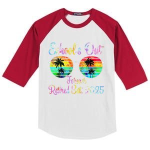 Retired Teacher Class Of 2025 Retirement School Kids Colorblock Raglan Jersey