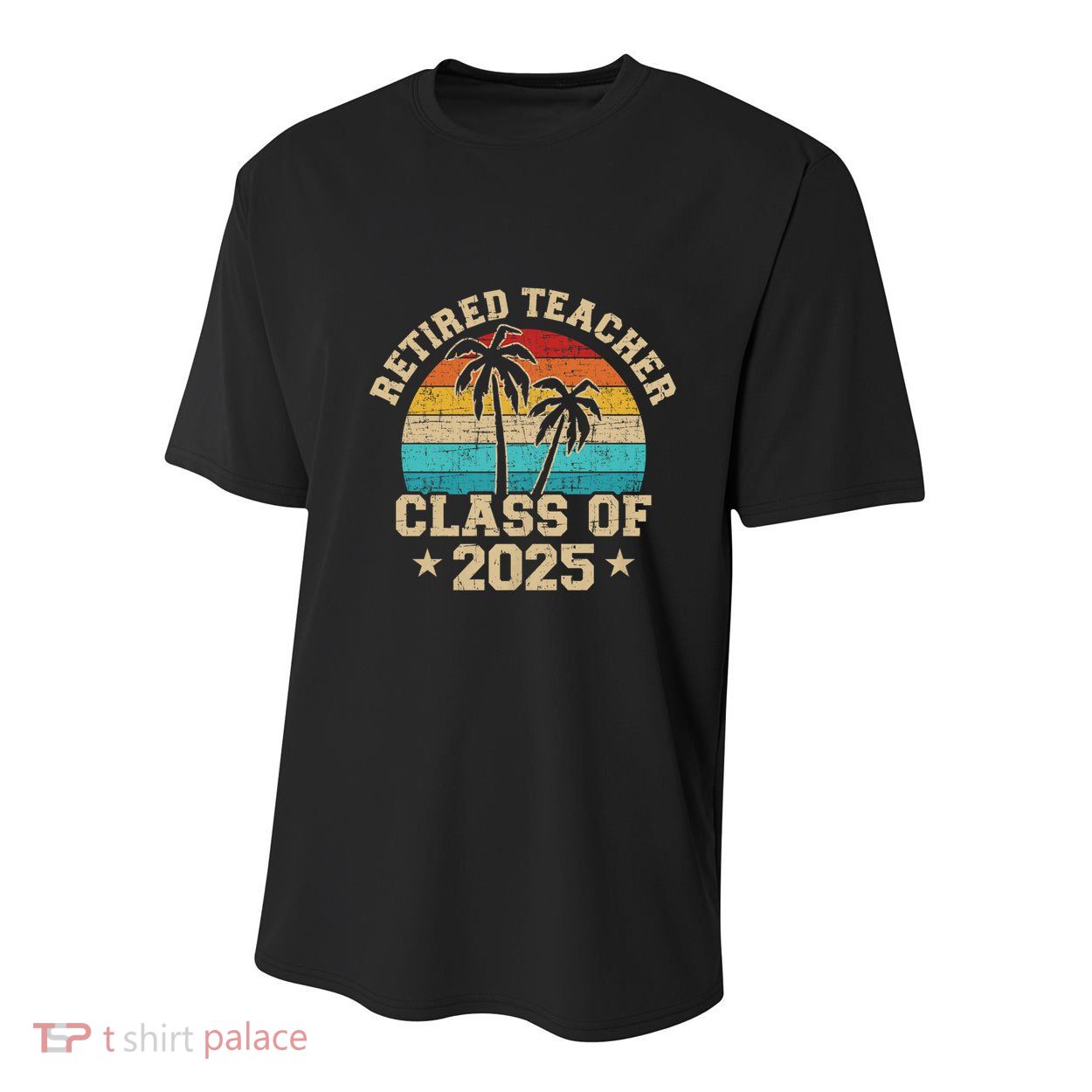 Retired Teacher Class Of 2025 Vintage School Retirement Youth Performance Sprint T-Shirt