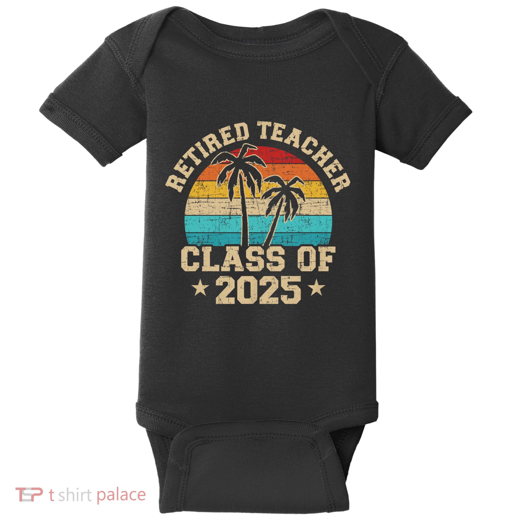 Retired Teacher Class Of 2025 Vintage School Retirement Baby Bodysuit