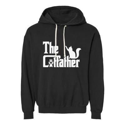 Retro The Cat Father Cat Lover Cat Dad Best Cat Meme Garment-Dyed Fleece Hoodie