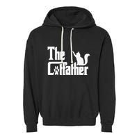 Retro The Cat Father Cat Lover Cat Dad Best Cat Meme Garment-Dyed Fleece Hoodie