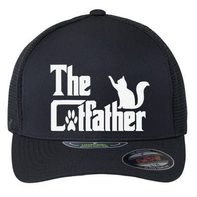 Retro The Cat Father Cat Lover Cat Dad Best Cat Meme Flexfit Unipanel Trucker Cap