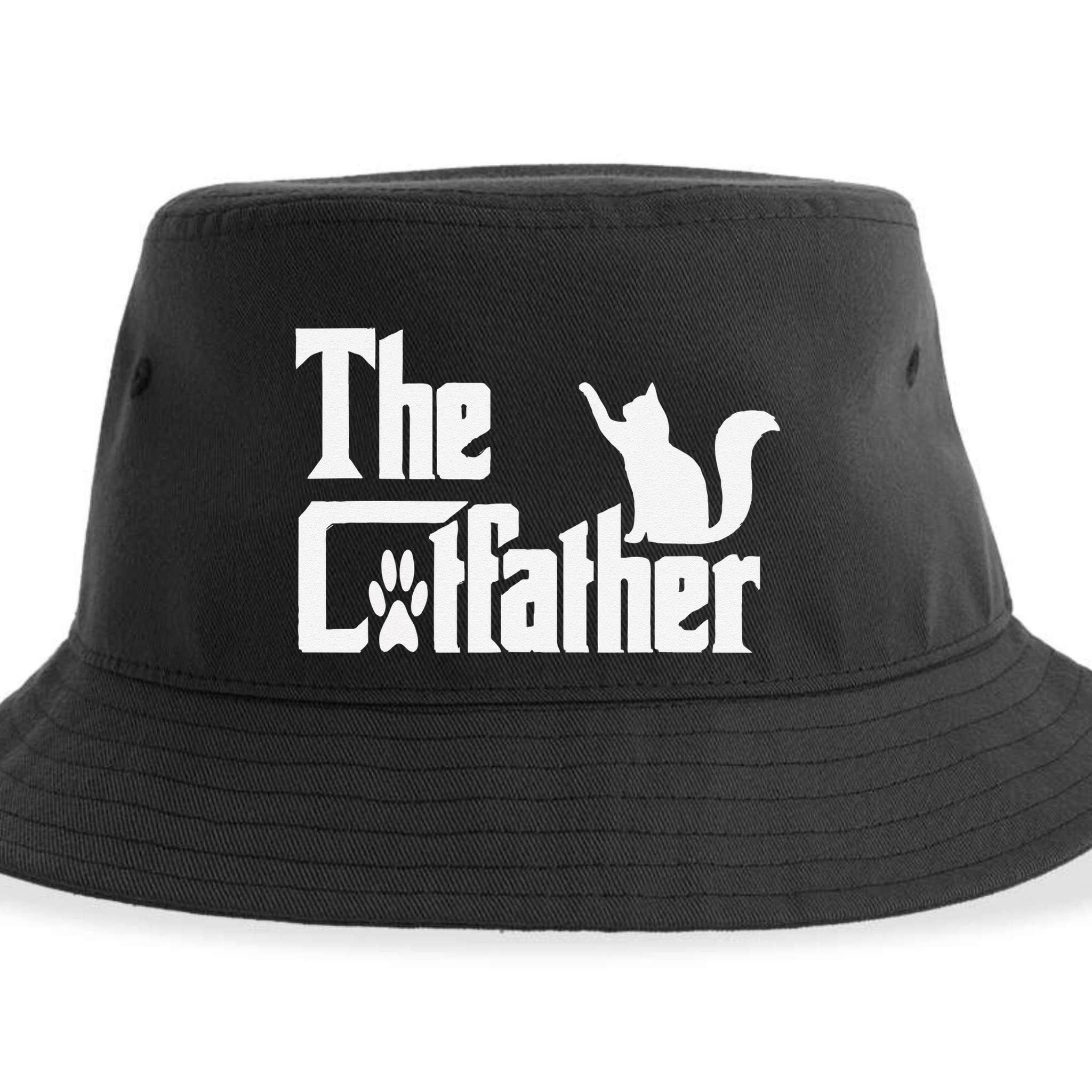 Retro The Cat Father Cat Lover Cat Dad Best Cat Meme Sustainable Bucket Hat