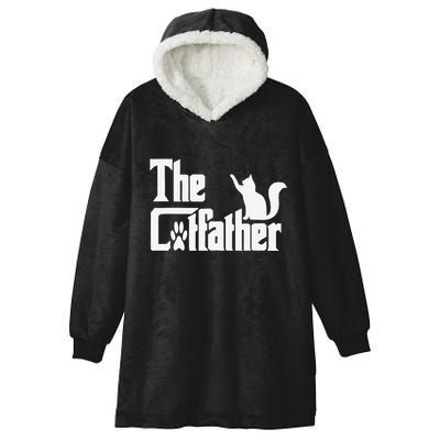 Retro The Cat Father Cat Lover Cat Dad Best Cat Meme Hooded Wearable Blanket