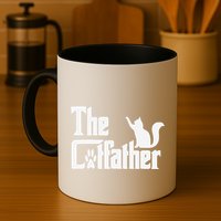 Retro The Cat Father Cat Lover Cat Dad Best Cat Meme Mug