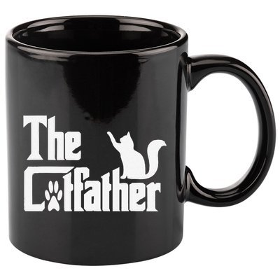 Retro The Cat Father Cat Lover Cat Dad Best Cat Meme 11oz C Handle Ceramic Mug