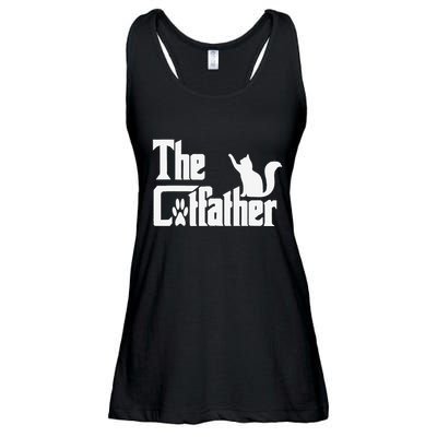 Retro The Cat Father Cat Lover Cat Dad Best Cat Meme Ladies Essential Flowy Tank