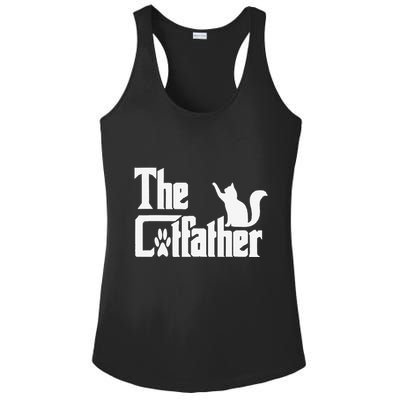 Retro The Cat Father Cat Lover Cat Dad Best Cat Meme Ladies PosiCharge Competitor Racerback Tank