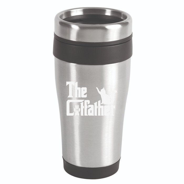 Retro The Cat Father Cat Lover Cat Dad Best Cat Meme 16oz Travel Tumbler