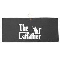 Retro The Cat Father Cat Lover Cat Dad Best Cat Meme Large Microfiber Waffle Golf Towel