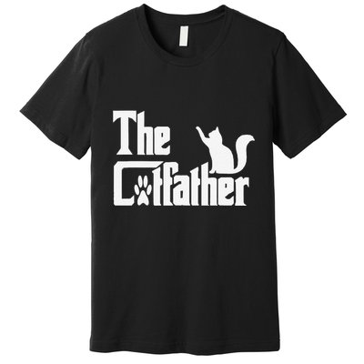Retro The Cat Father Cat Lover Cat Dad Best Cat Meme Premium T-Shirt