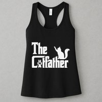 Retro The Cat Father Cat Lover Cat Dad Best Cat Meme Womens Tank Top